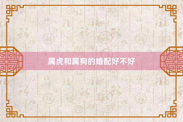 属虎和属狗的婚配好不好